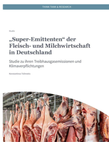 Germanwatch (Januar 2025): "Super-Emittenten" der Fleisch- und Milchwirtschaft in Deutschland